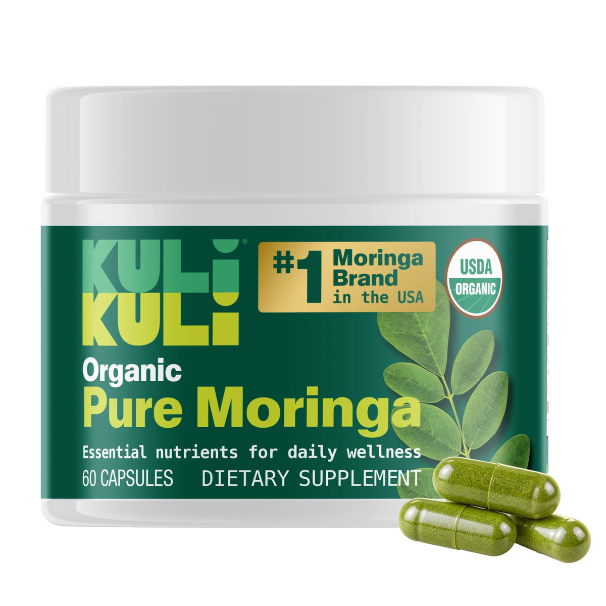 Pure Organic Moringa Leaf Capsules 60ct P55250