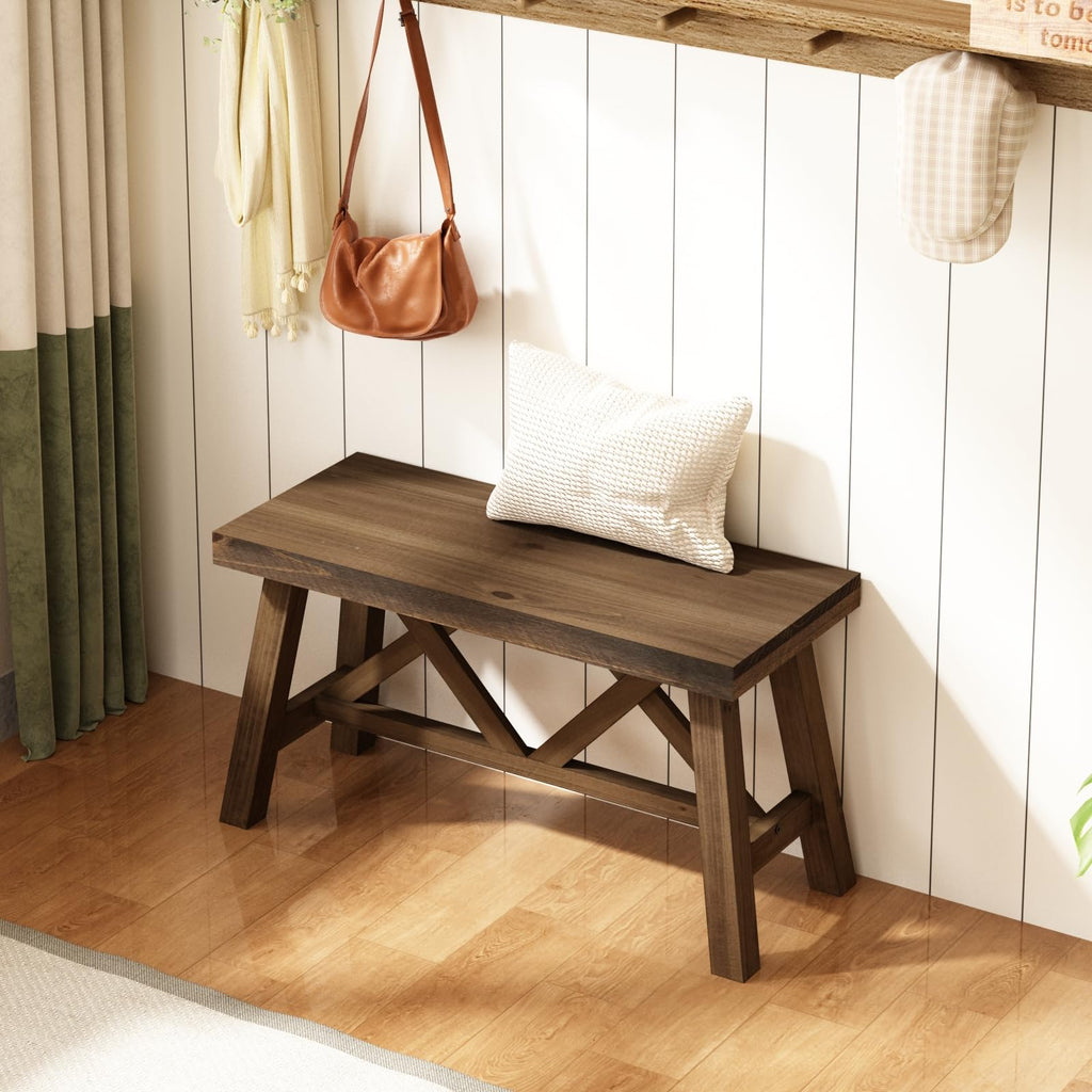 30" Solid Wood Bench W274