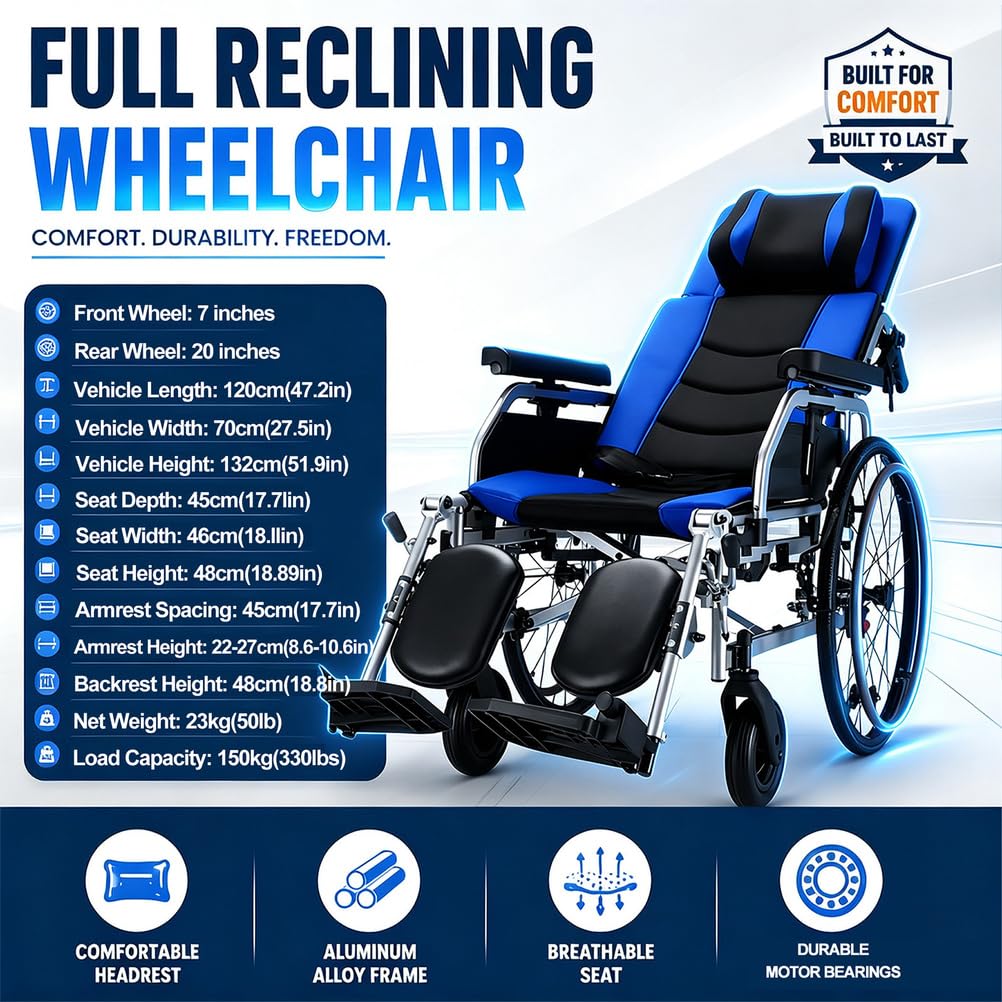 Reclining Wheelchairs with Elevating Leg Rests Y529