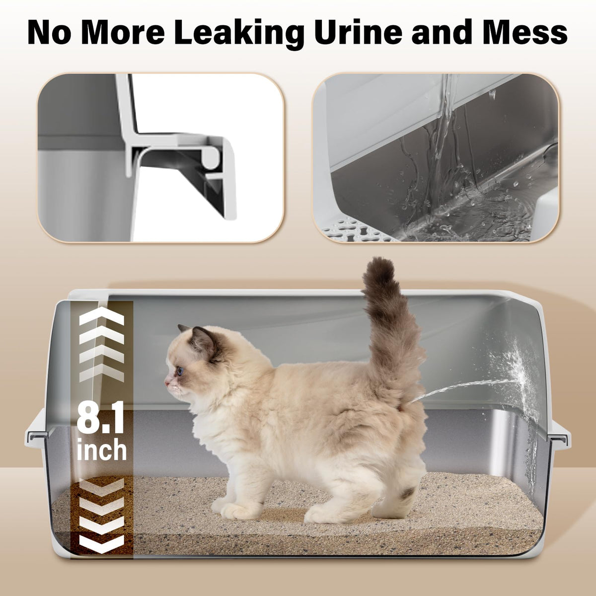 Stainless Steel Small Litter Box Y924376