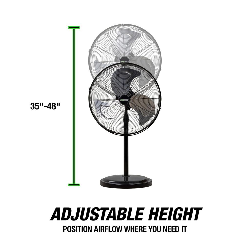 Adjustable 20 Inch Oscillating Pedestal Fan D404