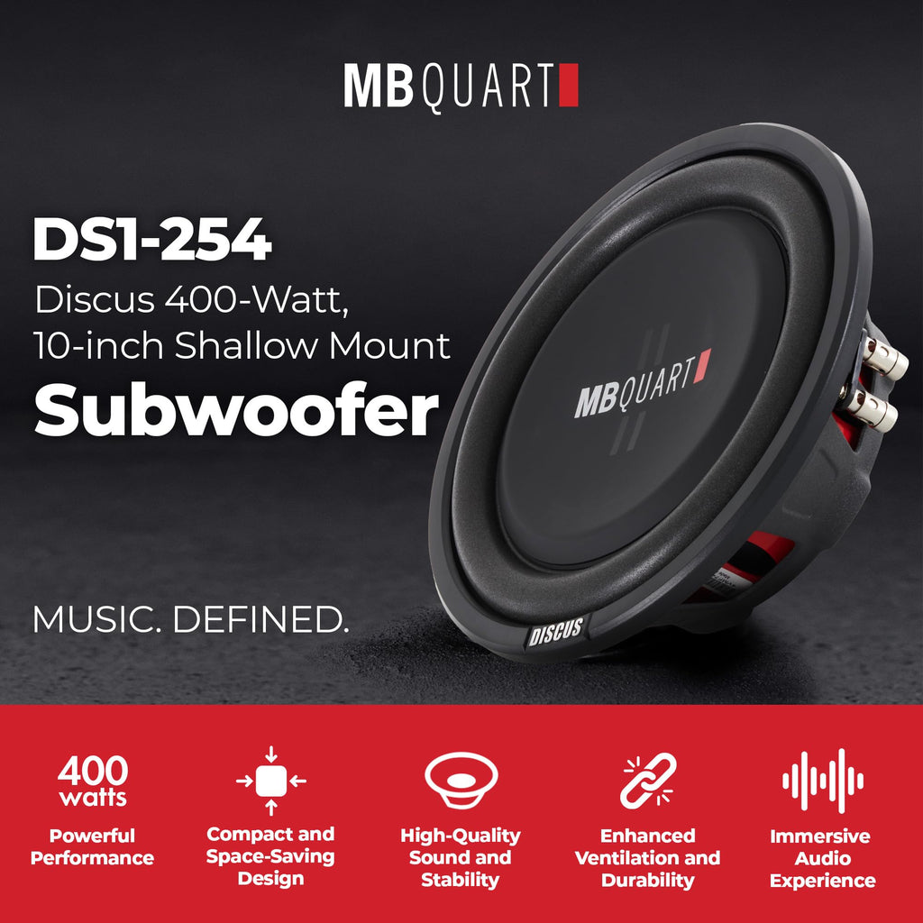 10 Inch 400W 4 Ohm DVC Car Subwoofer, 2 Pack I5987