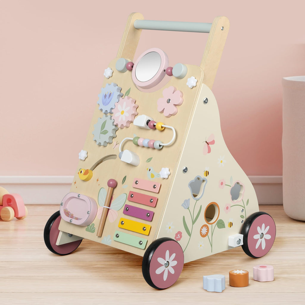 Wooden Baby Walker with Activity Center Z62230