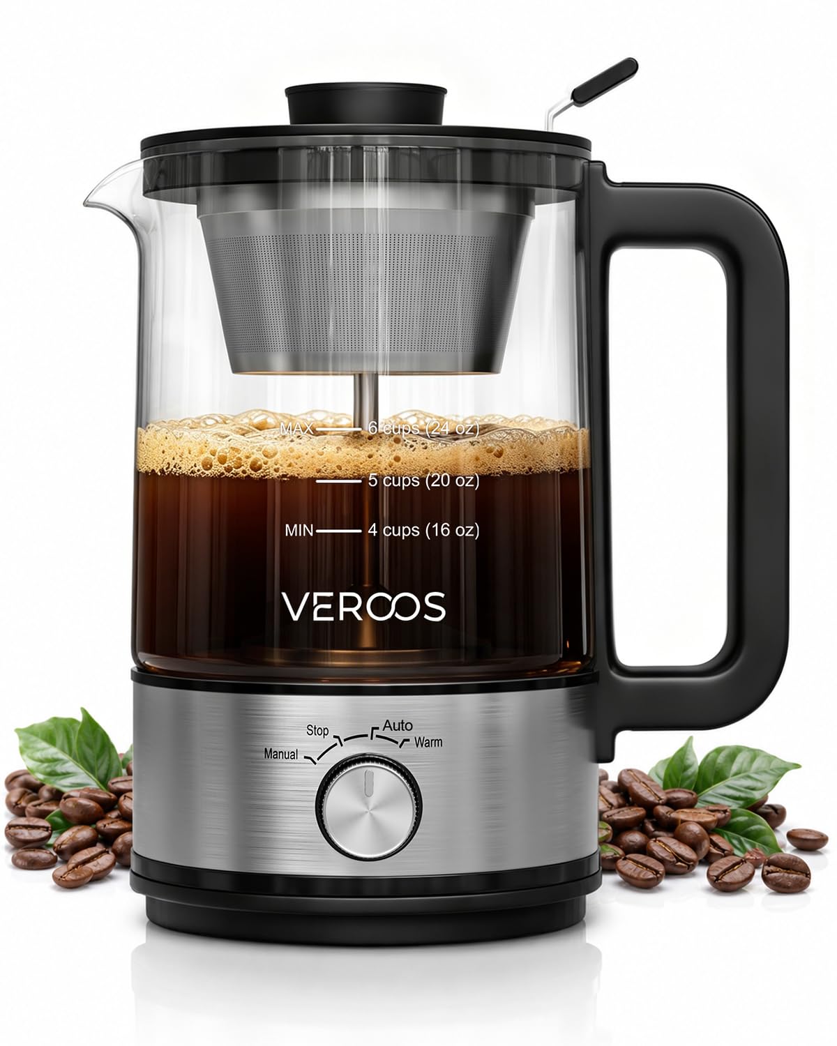 Electric 6-Cup Glass Percolator Coffee Pot G449137