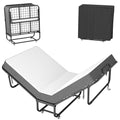 Folding Bed with Mattress 75" x 38" Memory Foam I14481