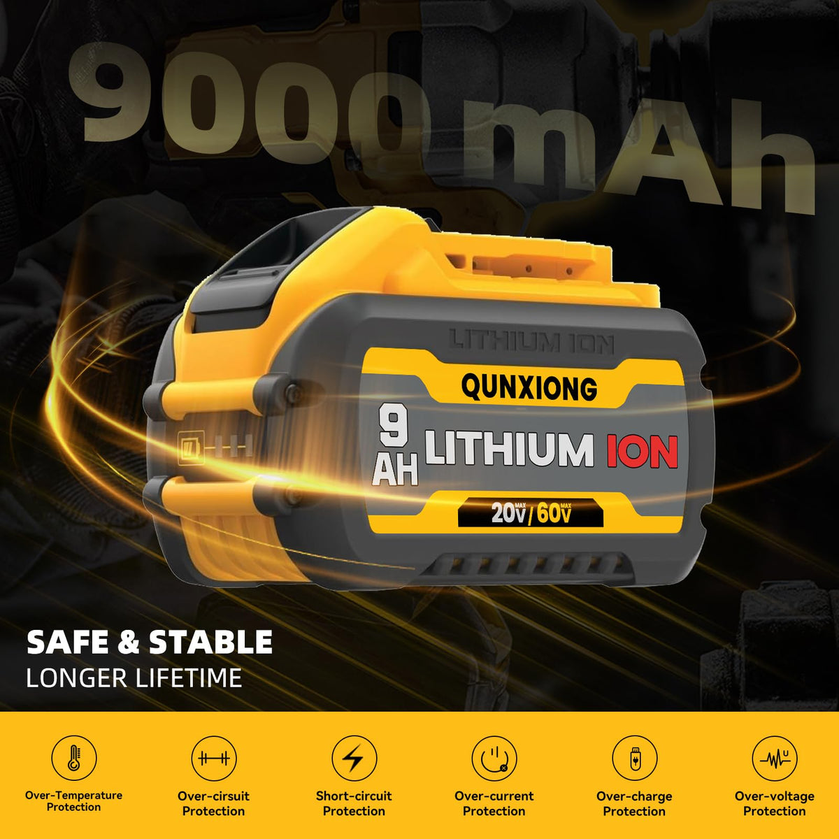 20v/60v Replacement Battery U9537