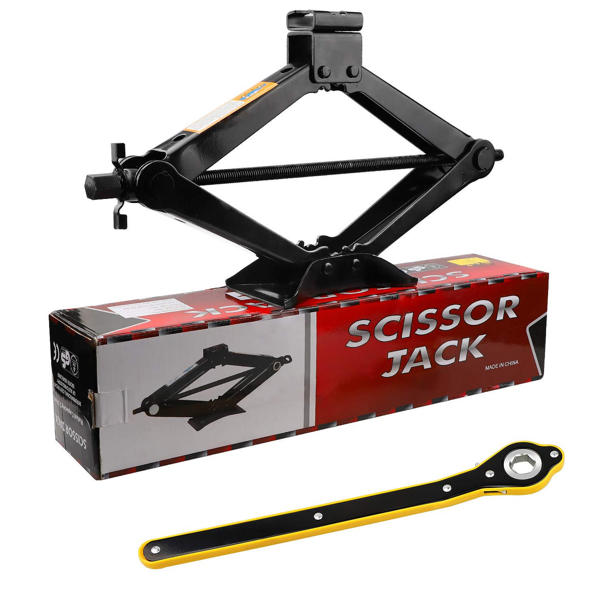 2 Ton Scissor Jack with Ratchet Handle J18255