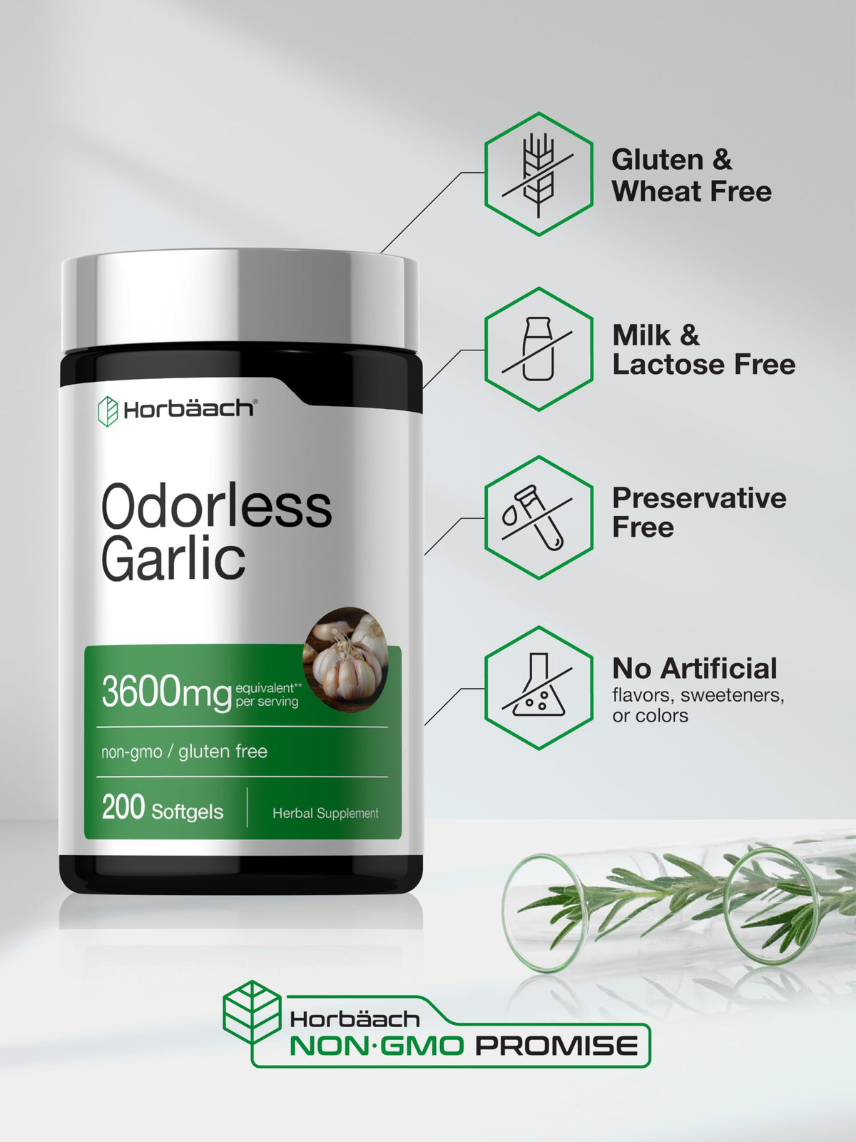 Odorless Garlic Softgel Supplement 200 Pills H88898