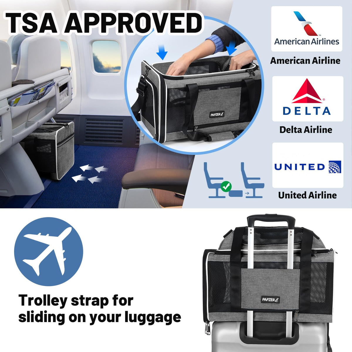 Top-Expandable Cat Carrier 18x11x11 S181