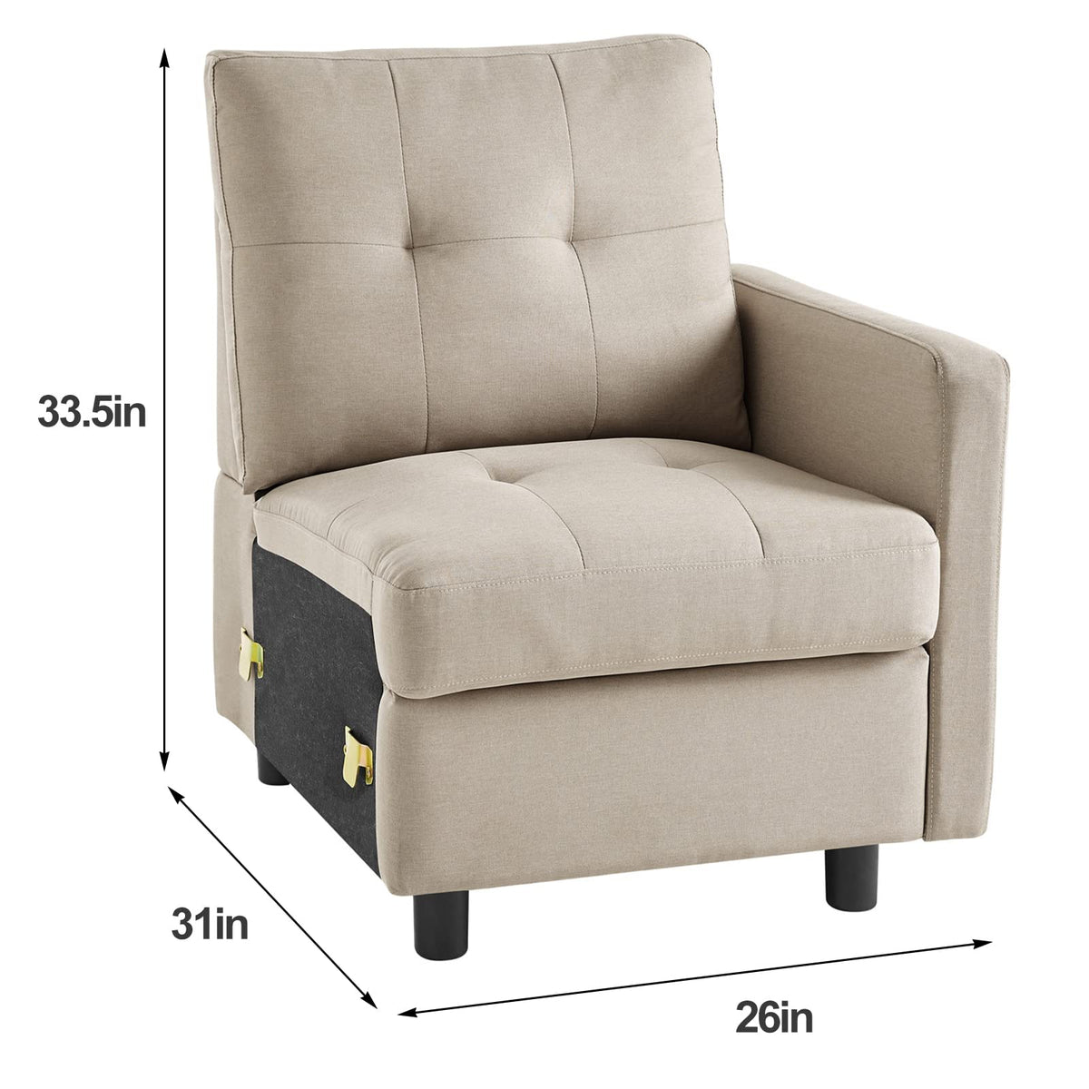 Right Facing Sectional Sofa M818