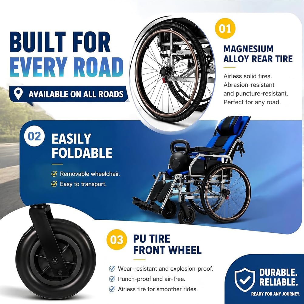 Reclining Wheelchairs with Elevating Leg Rests Y529