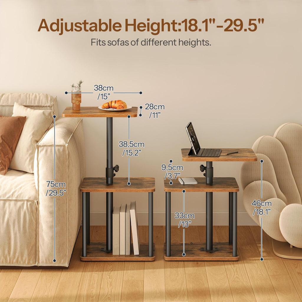 360° Rotating Height Adjustable End Table I396