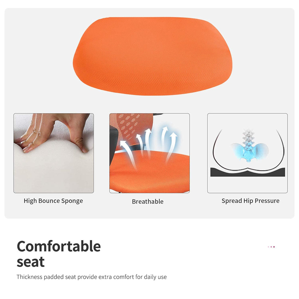 Orange Ergonomic Mesh Office Chair Y692