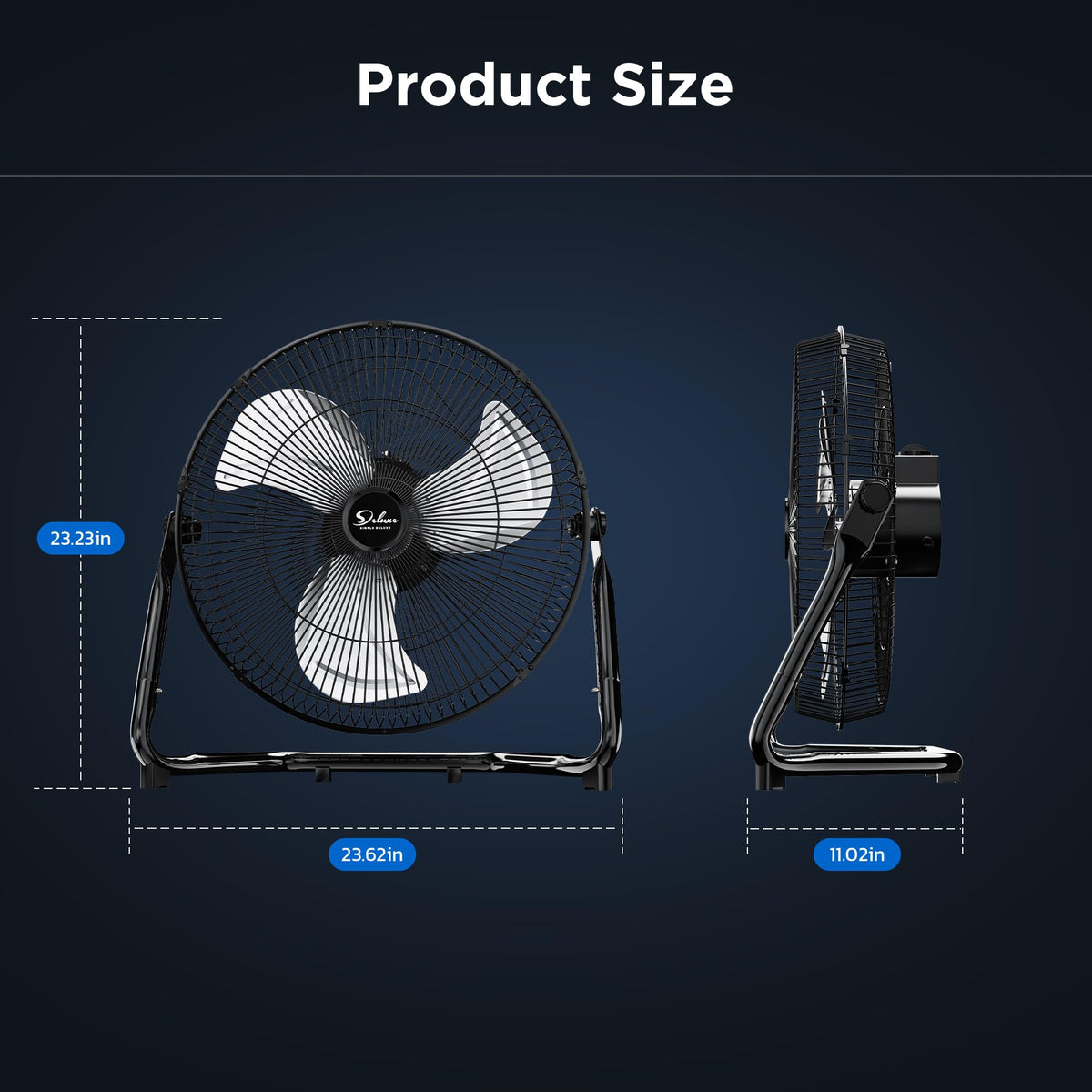 20" 3-Speed High Velocity Industrial Floor Fan, 2 Pack M163