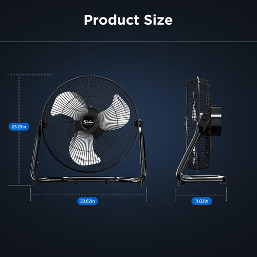 20" 3-Speed High Velocity Industrial Floor Fan, 2 Pack M163