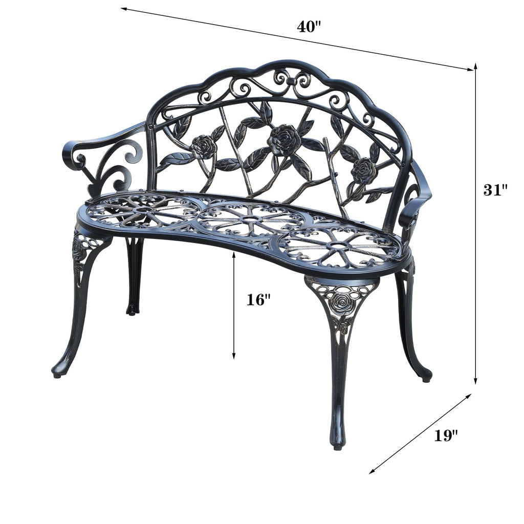 Cast Aluminium Outdoor Bench J97707