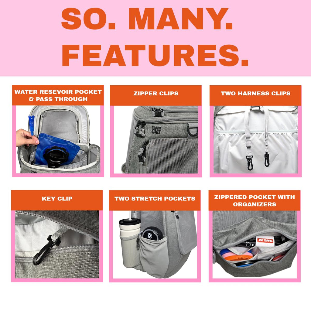 Grey Mesh Cat Carrier Bag with Side Pockets D591249