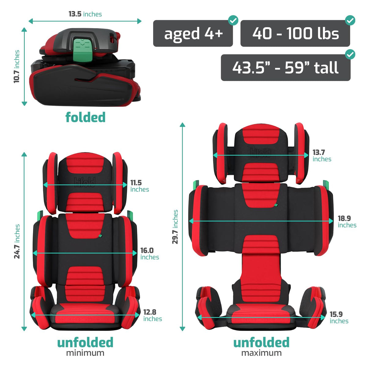 Adjustable Kids High Back Booster Car Seat P554