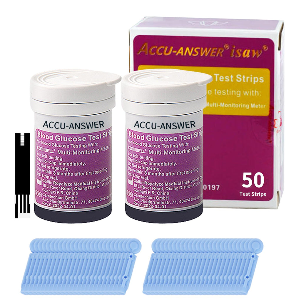 50 Test Sugar Test Strips with 50 Lancets V595733