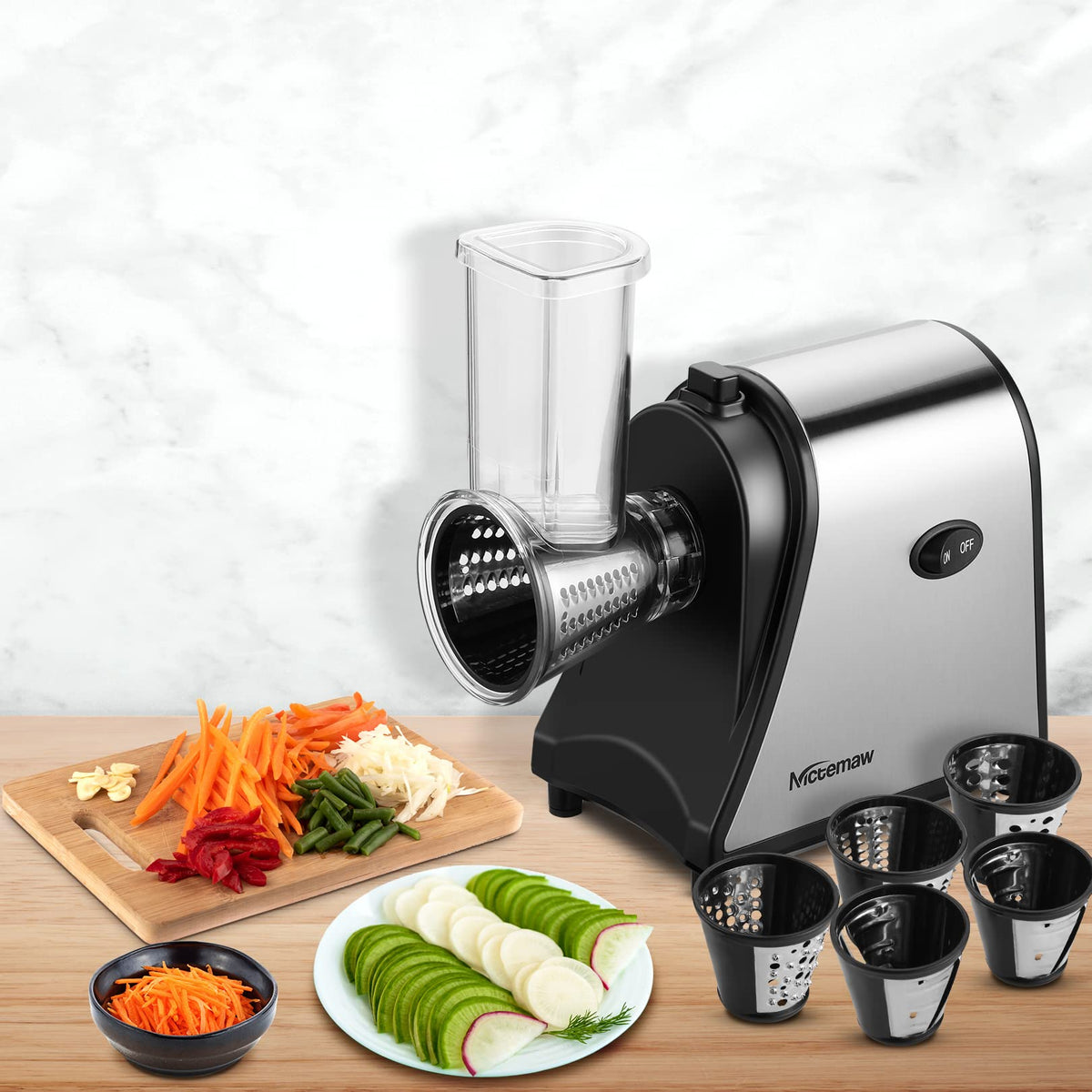 Electric Vegetable Cutter 500 W with 5 Cutting Drums K2238