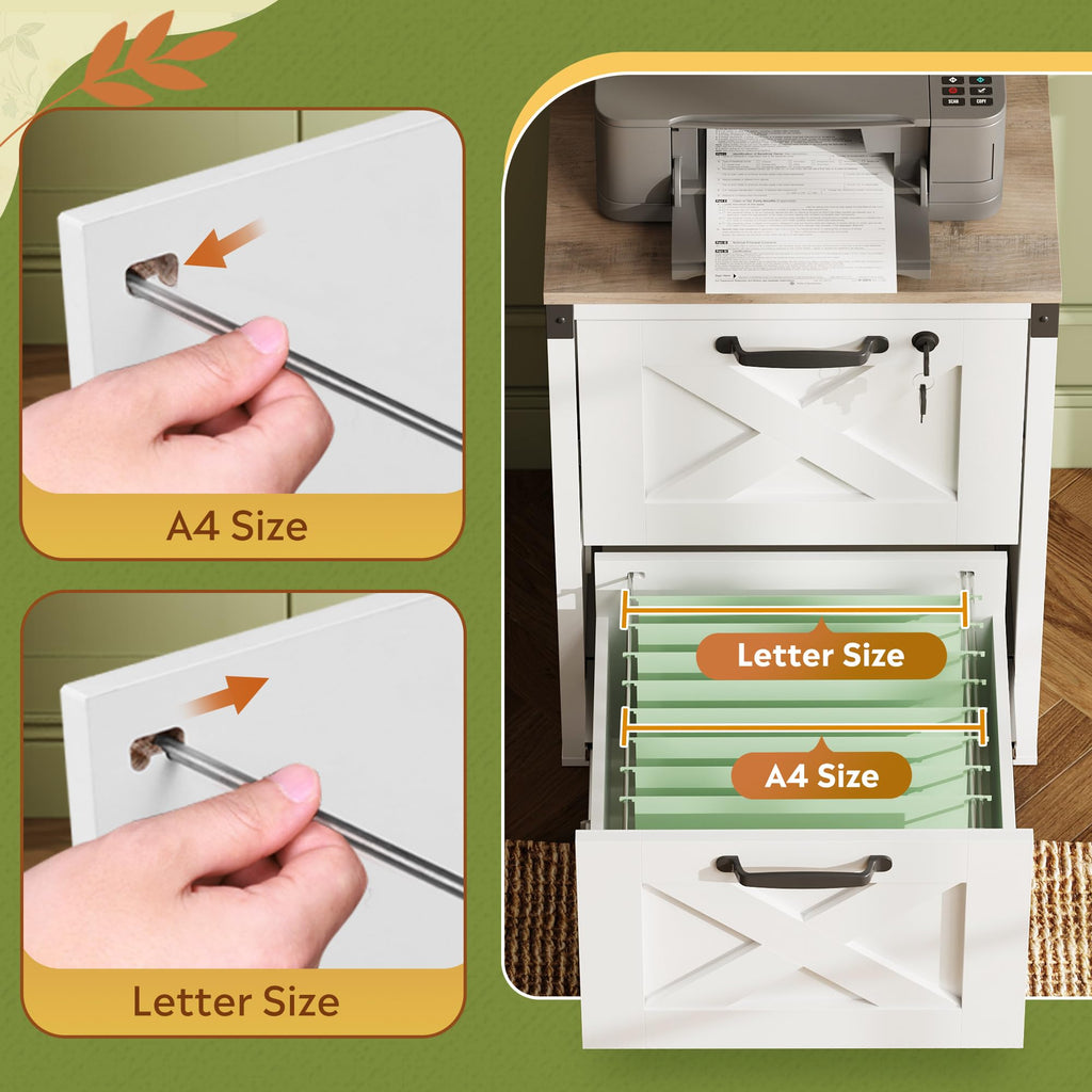 2-Drawer File Cabinet with Lock U675