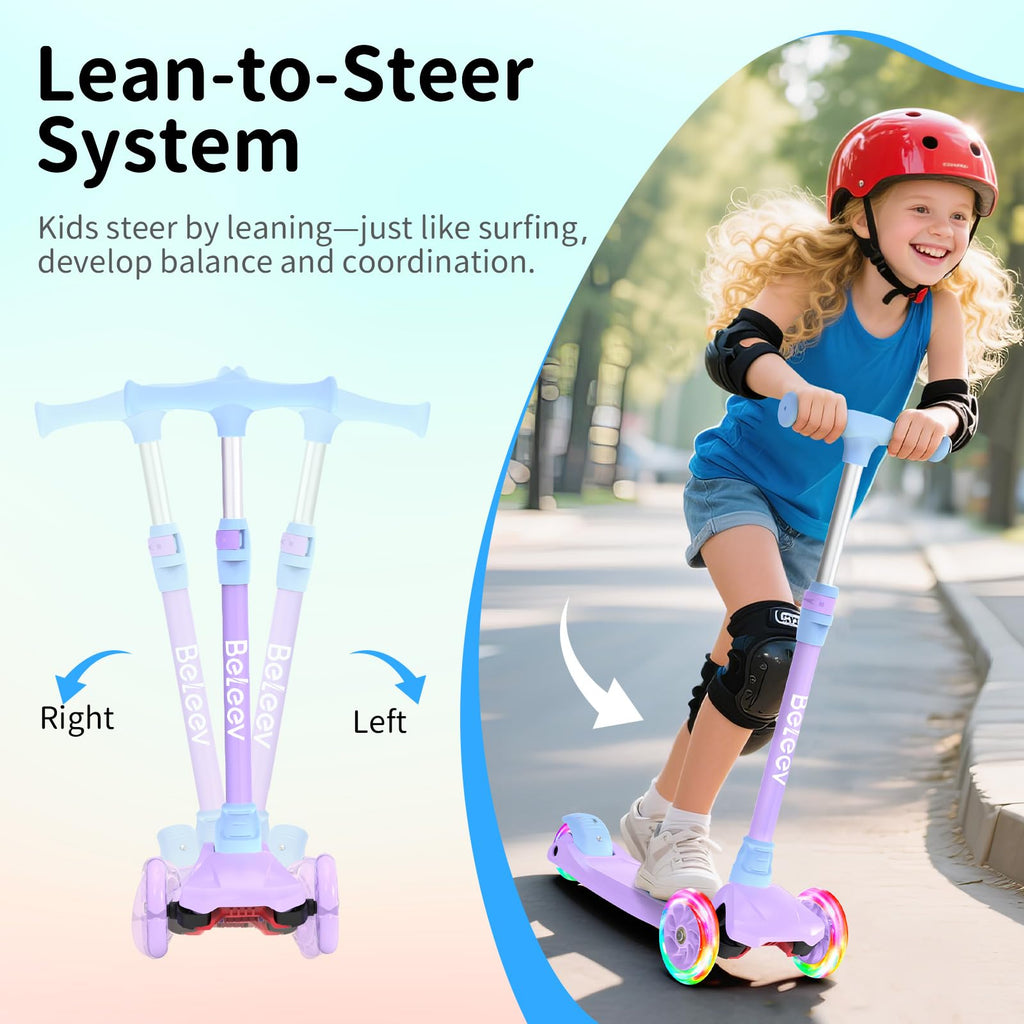 3 Wheel Kick Scooter with Light up Wheels R3924