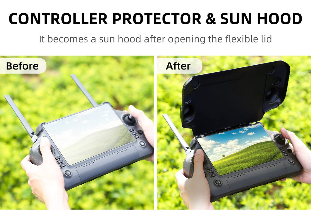 Remote Controller LCD Screen Protect Cover & Sun Hood R90776