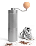 Manual Stainless Steel Conical Burr Coffee Grinder with Adjustable Settings L472619