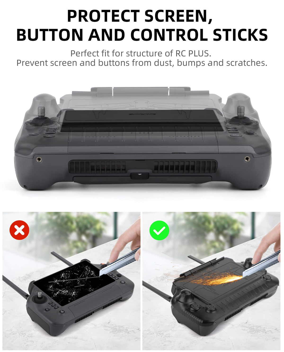 Remote Controller LCD Screen Protect Cover & Sun Hood R90776