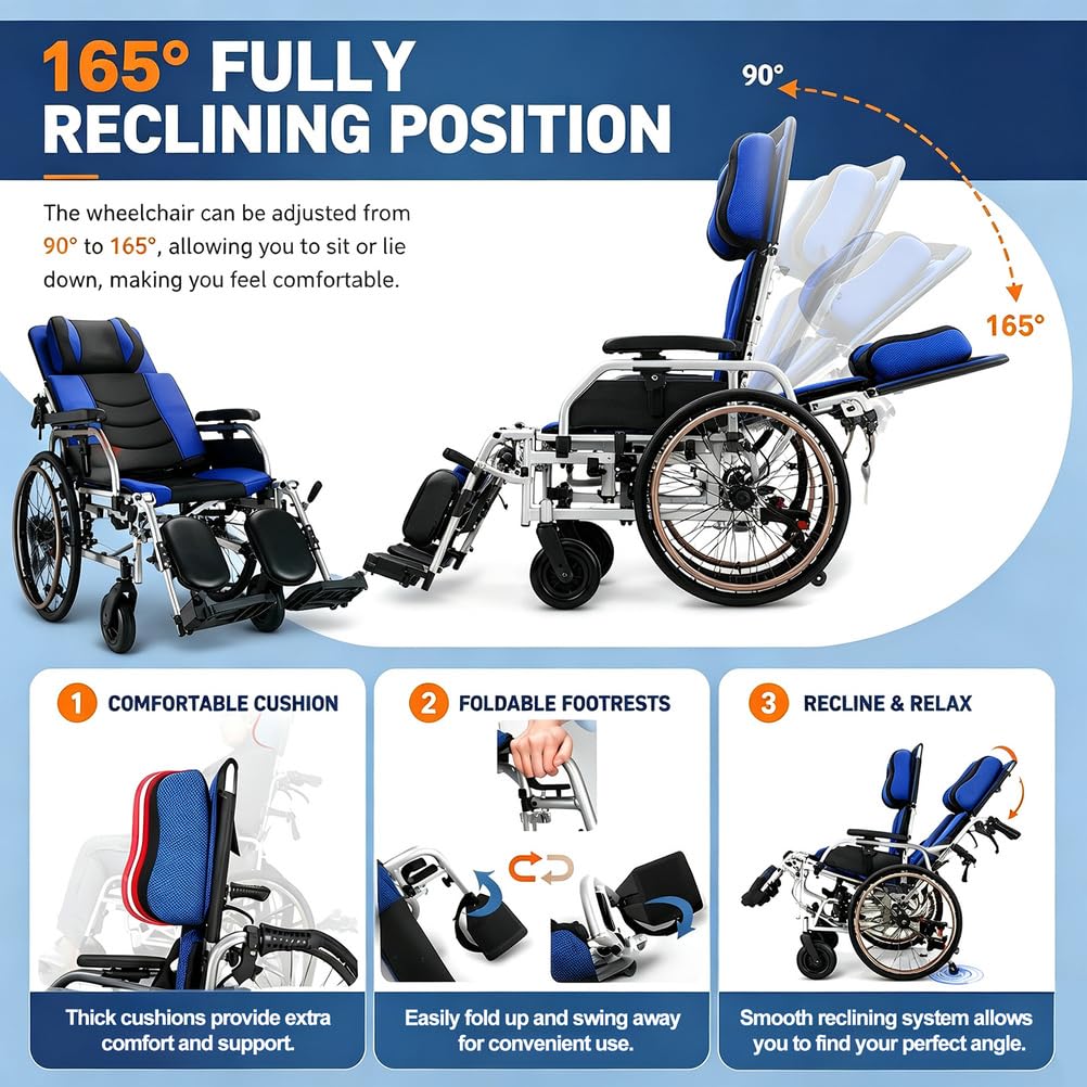 Reclining Wheelchairs with Elevating Leg Rests Y529
