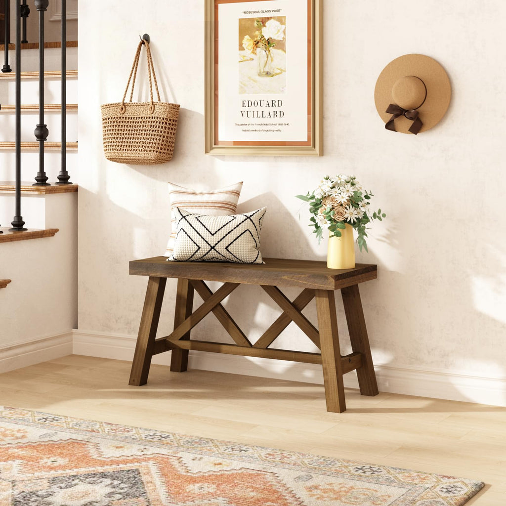 30" Solid Wood Bench W274