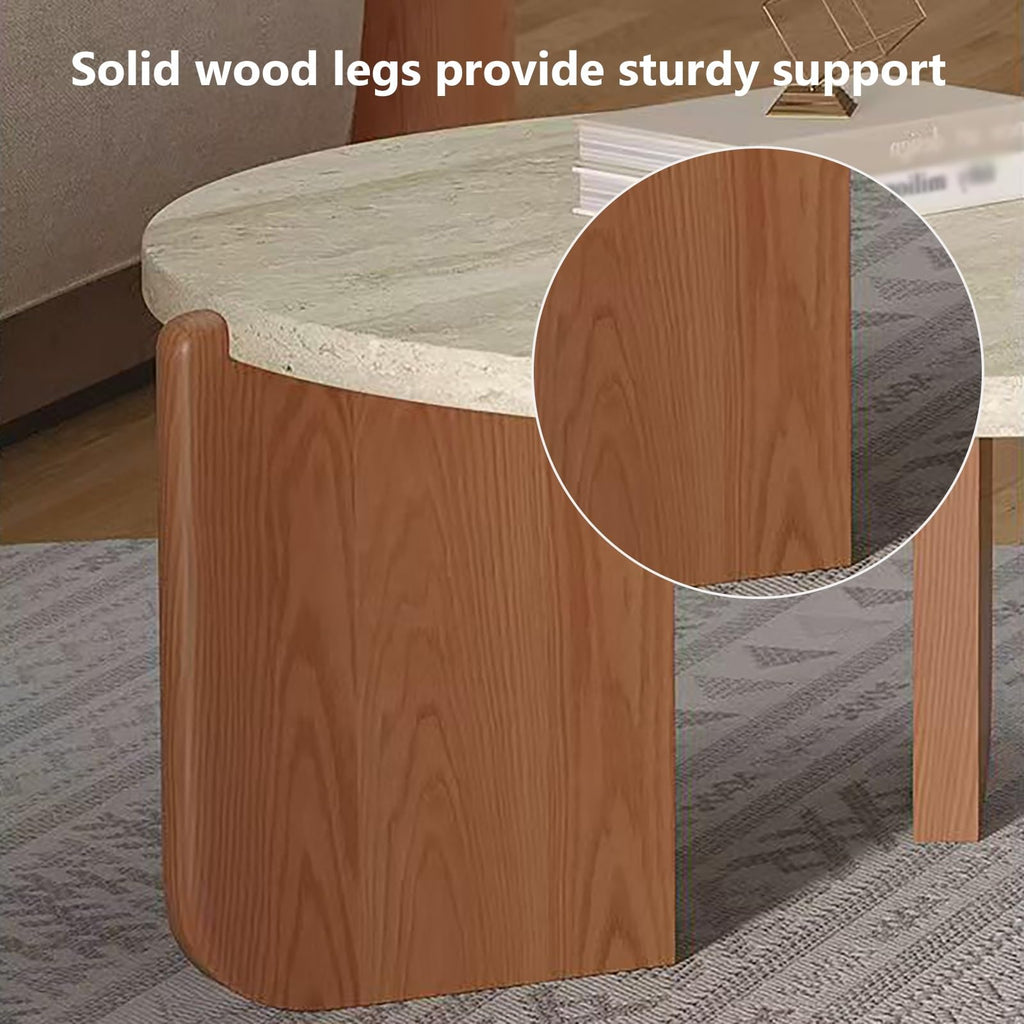 Solid Wood Stone Top Coffee Table X521123
