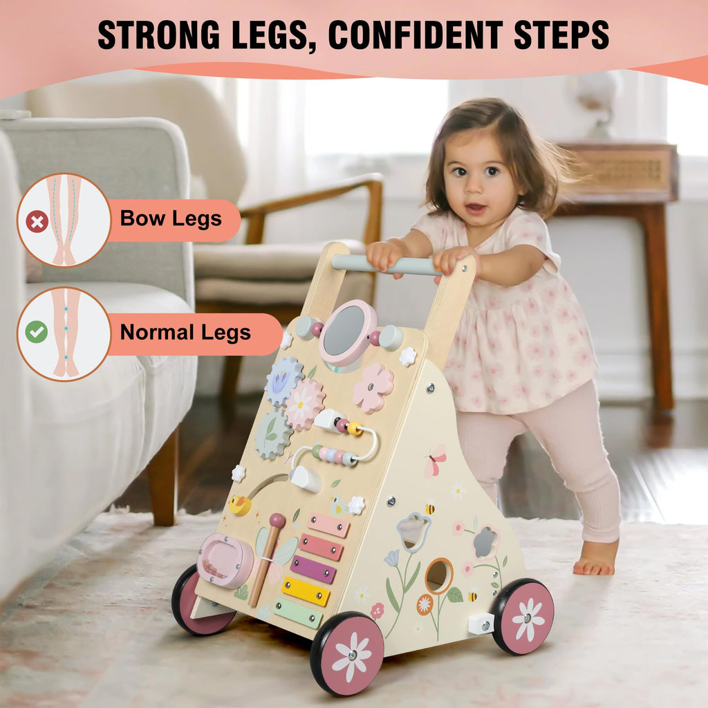 Wooden Baby Walker with Activity Center Z62230