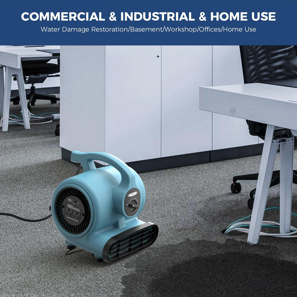 3 Speed Air Mover Blower Fan 115W 600CFM Blue W980410