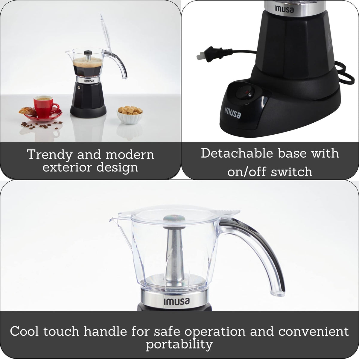 Black Electric Espresso Maker I549
