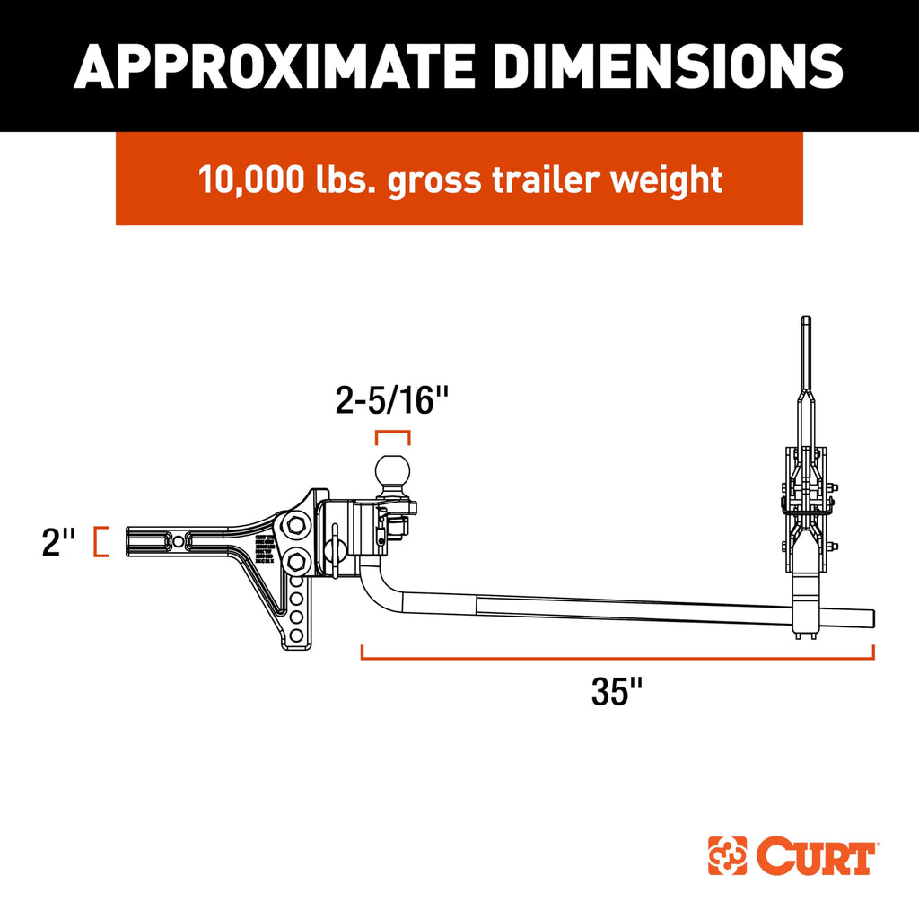 10,000 lb Trailer-Mounted Weight Distribution Hitch Q939099
