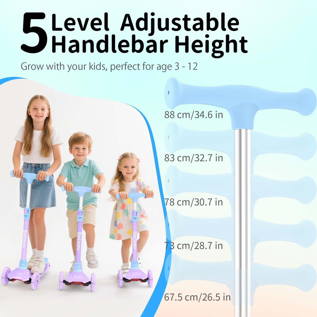 3 Wheel Kick Scooter with Light up Wheels R3924
