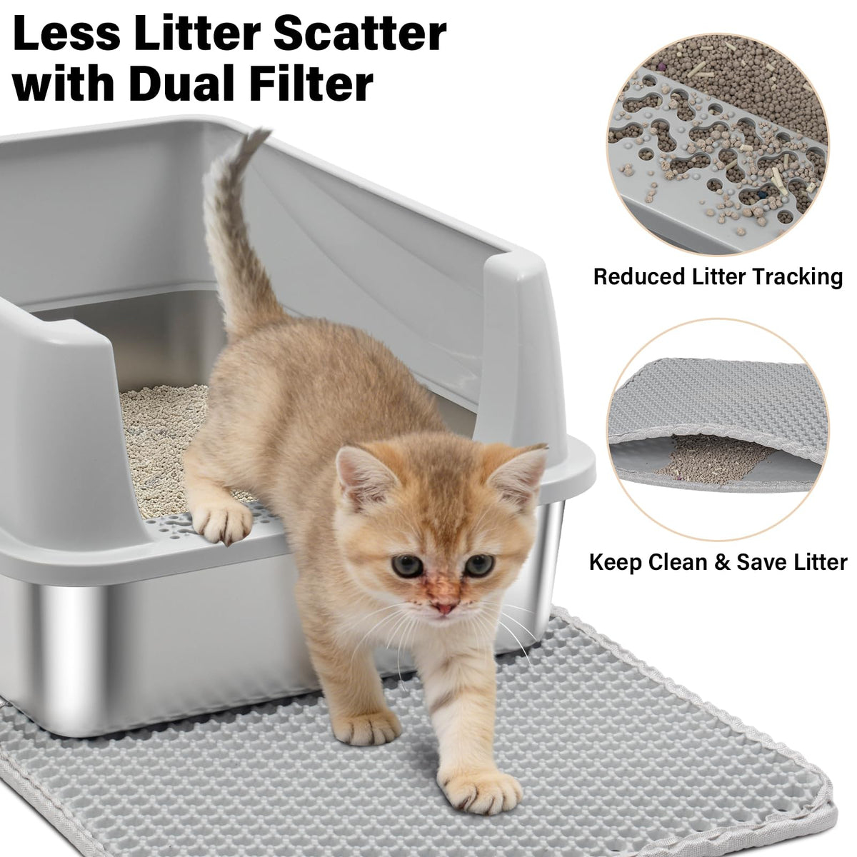 Stainless Steel Small Litter Box Y924376