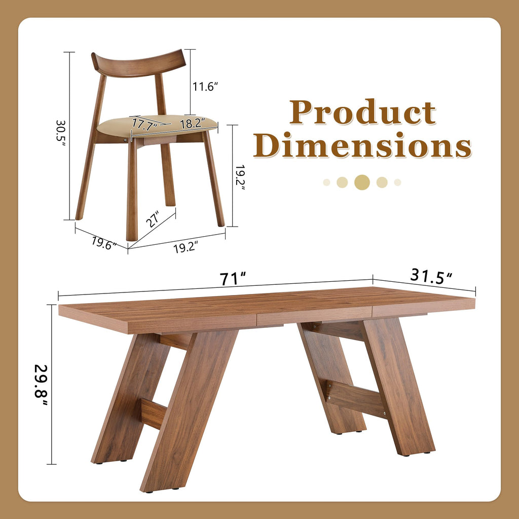 71'' Dining Table Set for 8 with Upholstered Chairs H460982