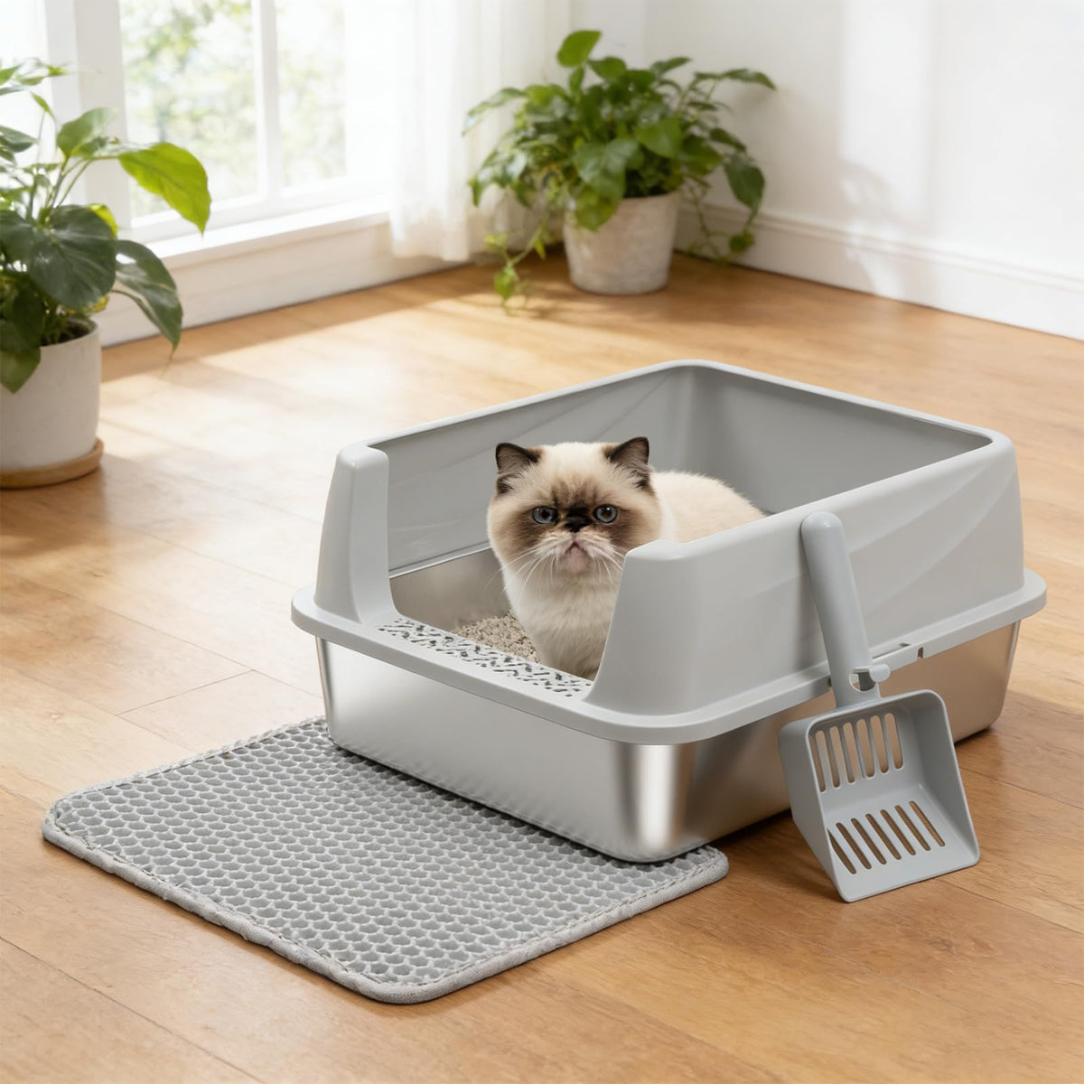 Stainless Steel Small Litter Box Y924376
