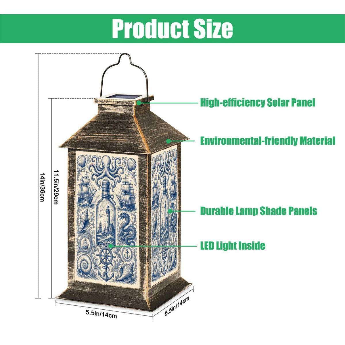 Waterproof LED Solar Hanging Lantern T13166