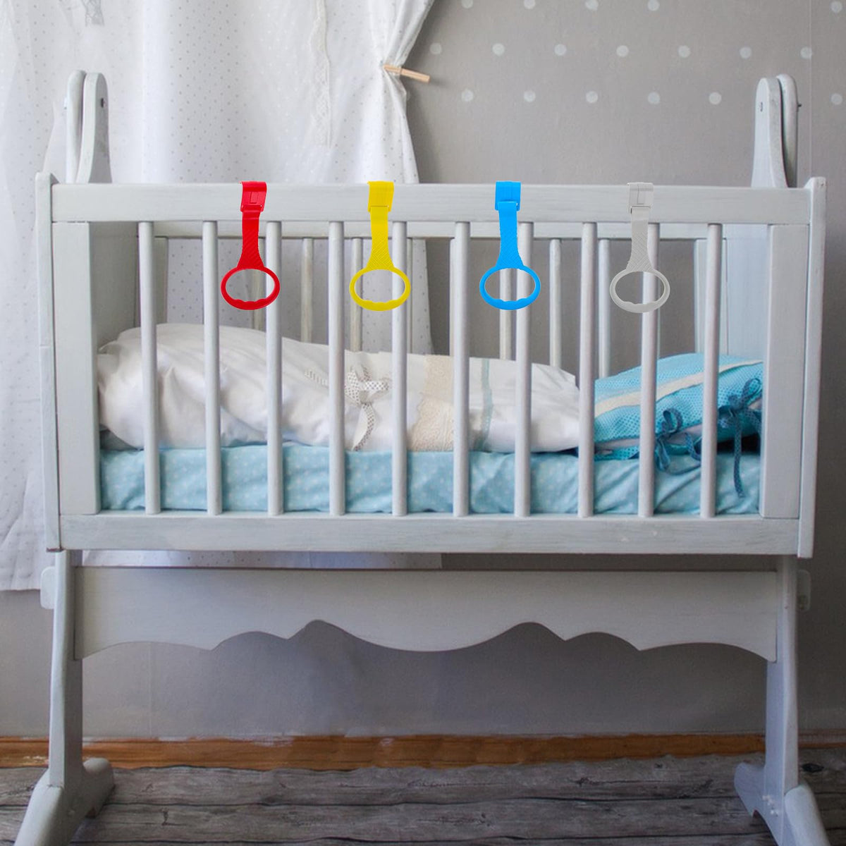 Baby Pull Up Rings 4Pcs Playpen Accessories V89461
