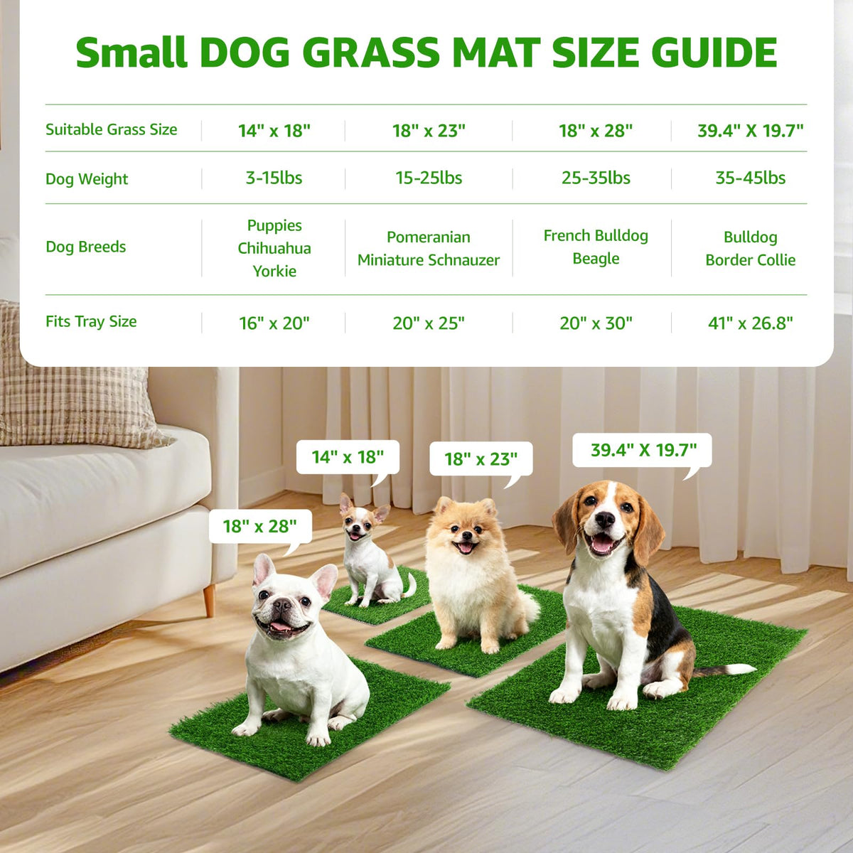 Artificial Grass Pee Pads for Dogs O450