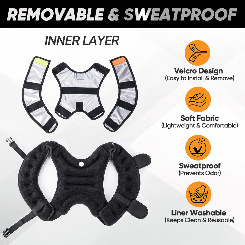 10lbs/Pair Adjustable Ankle Weights & 5lbs Weighted Vest Y53133