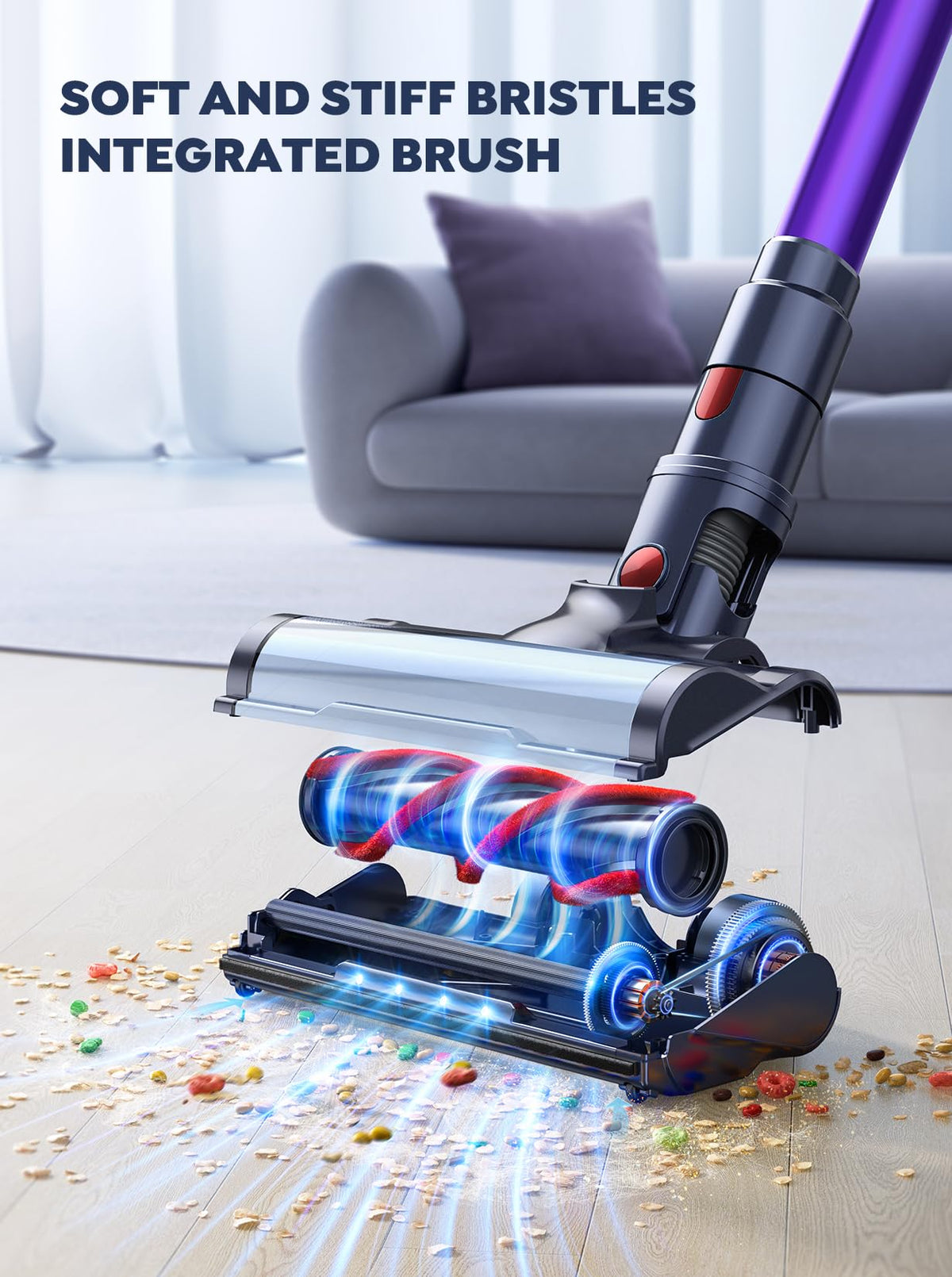 Cordless Stick Vacuum with 2 Batteries 45KPA 550W D970