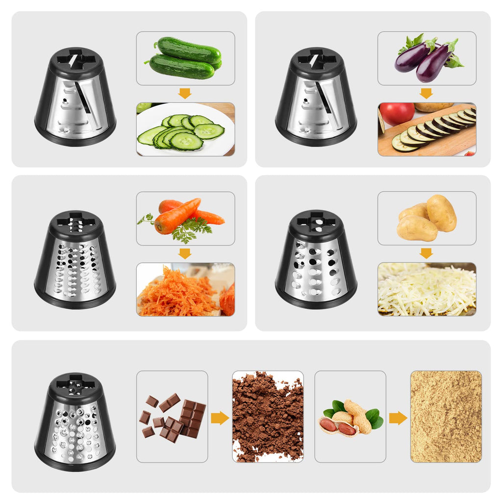 Electric Vegetable Cutter 500 W with 5 Cutting Drums K2238