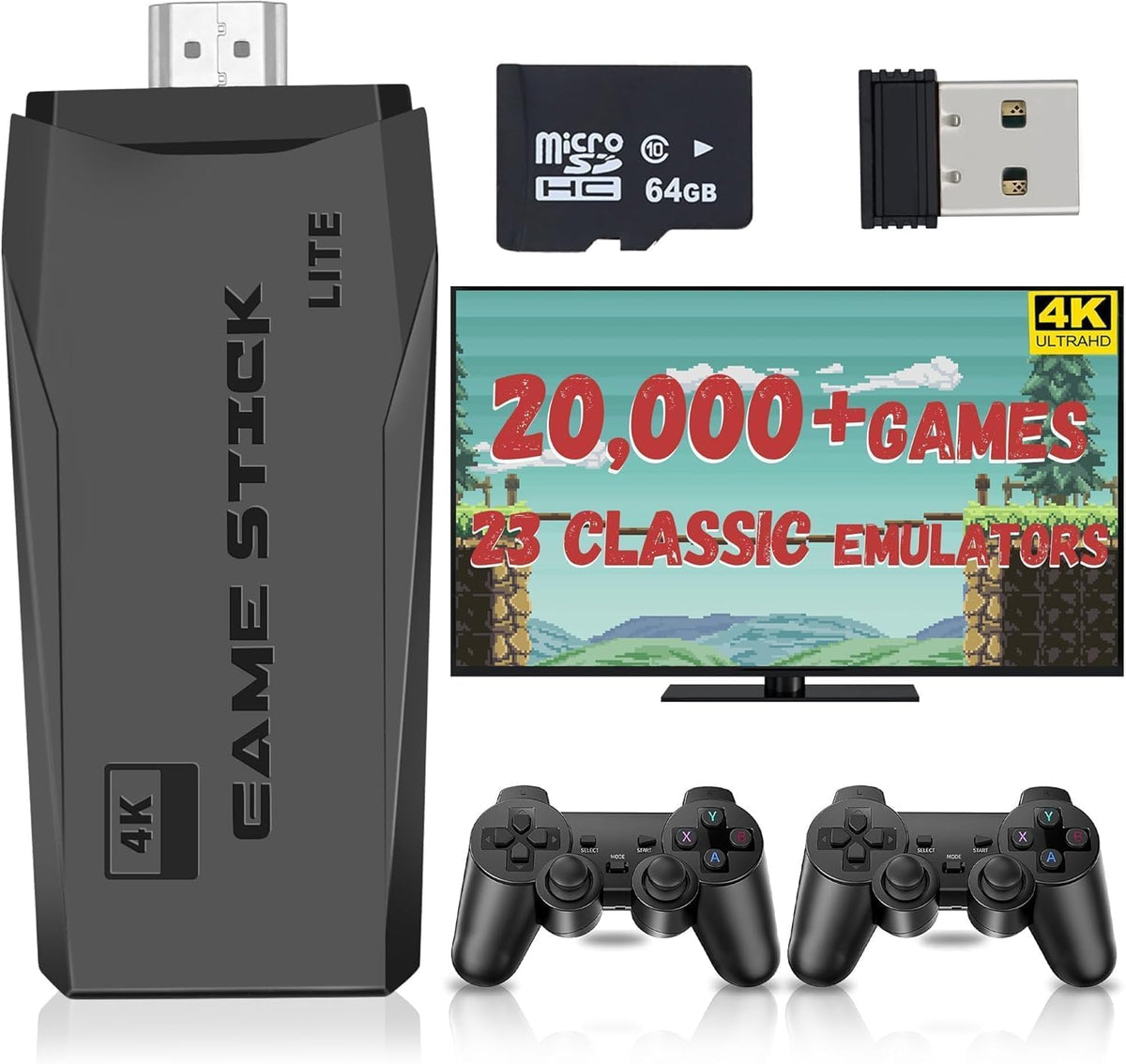 Wireless Retro Game Console with 20,000+ Games and 4k Hdmi Output I2207