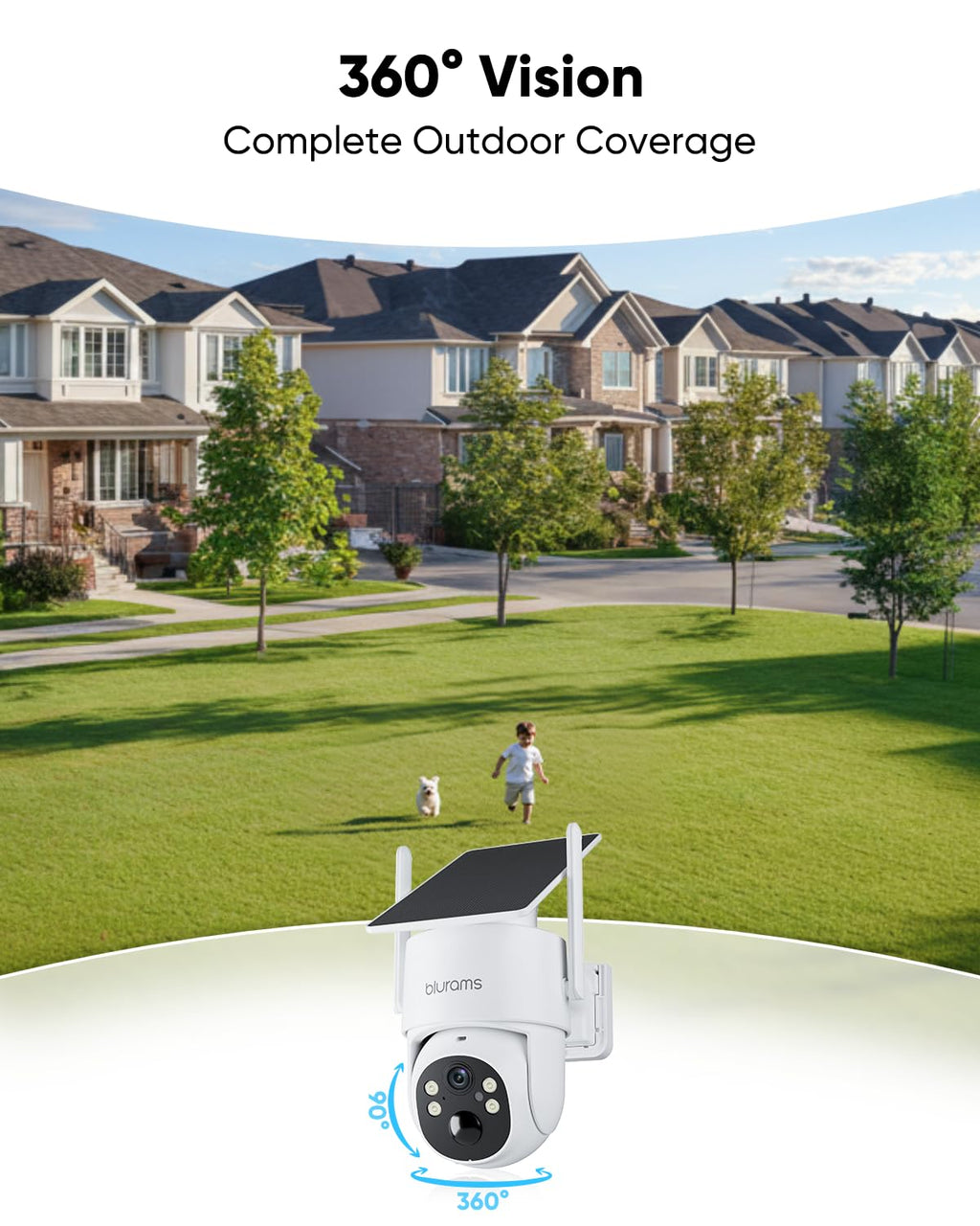 4MP Pan/Tilt Wireless Outdoor Security Camera with Solar Panel X128031