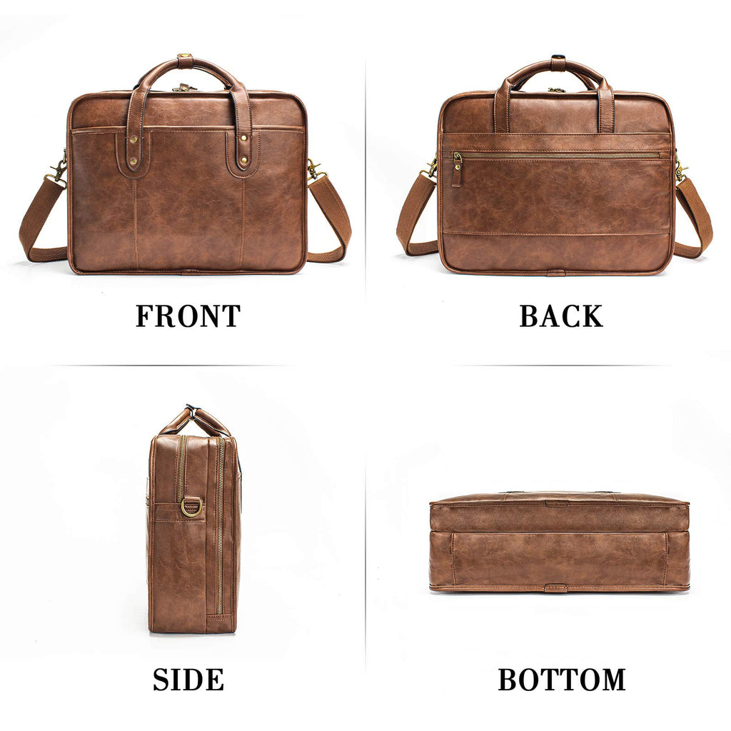 Leather 15.6 Inch Laptop Messenger Bag C446