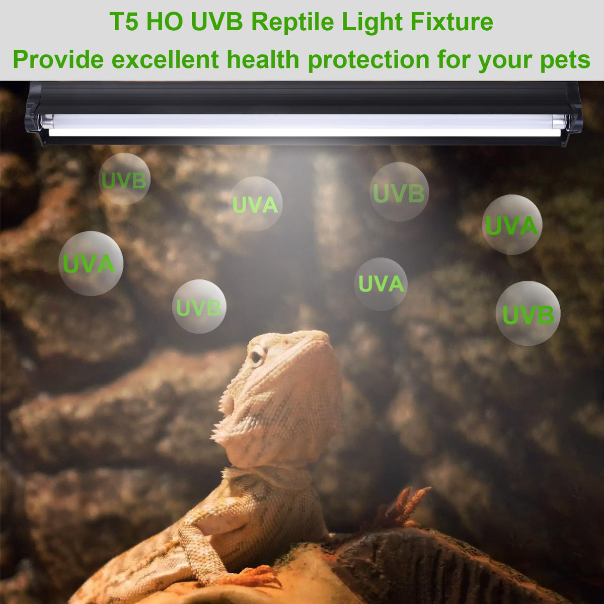 24W 22 Inch UVB Reptile Light Fixture B25003